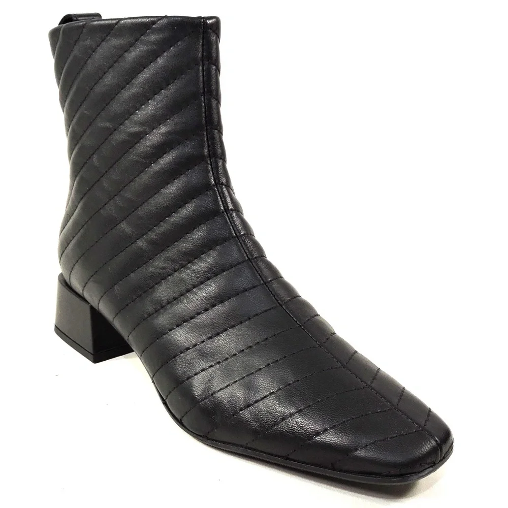 NAPOLEONI ๐ฎ๐น WOMEN'S BLACK SOFT LEATHER COMFORT ANKLE BOOTIE - Picture 3 of 8